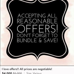 Offers accepted if reasonable!